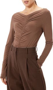 Sophie Rue Leandre Ruched Long Sleeve Top
