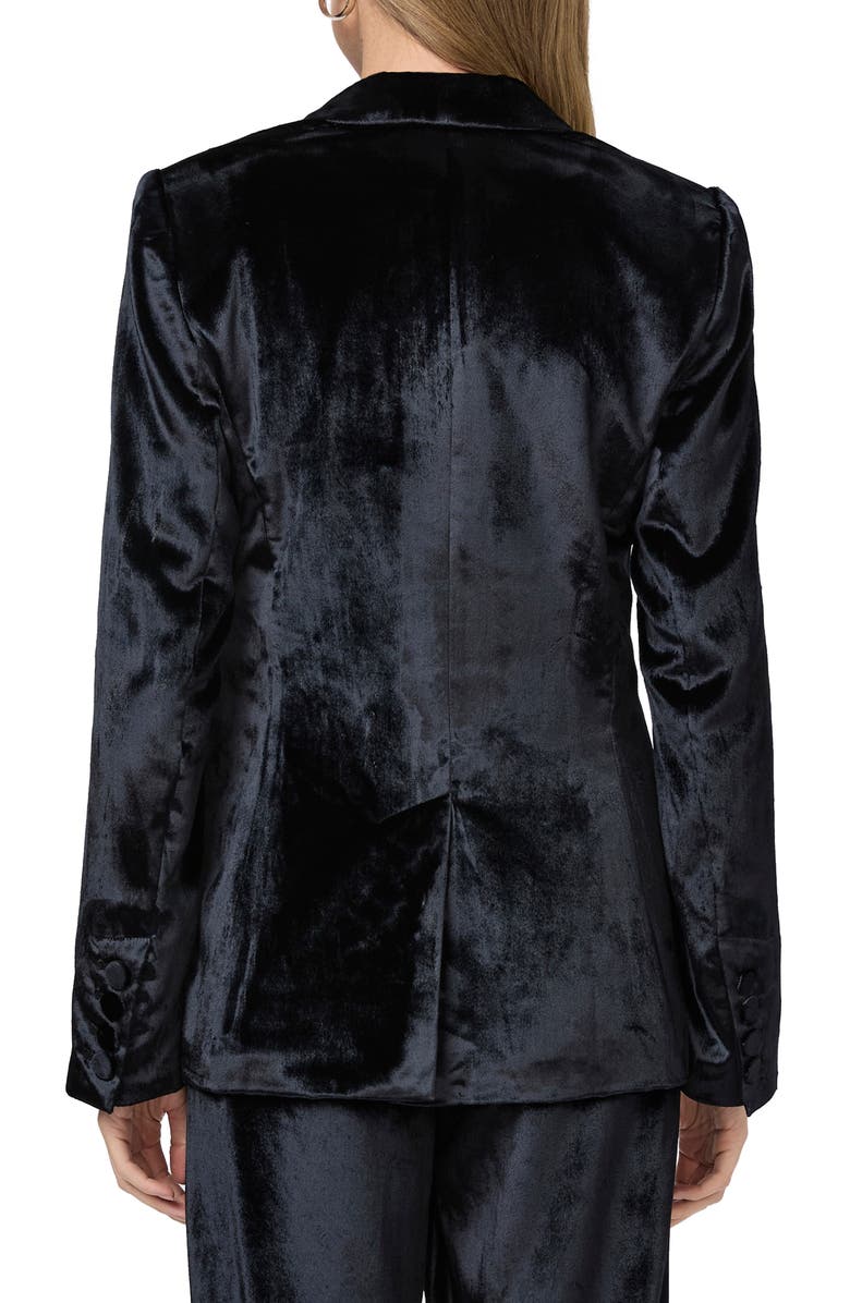 PAIGE Kriselle Velvet Blazer, Alternate, color, Midnight