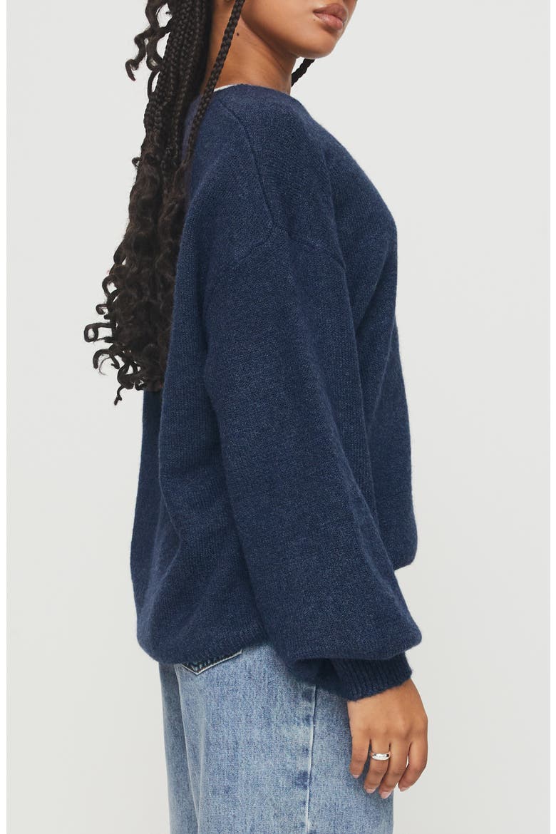Ryanna Oversize Crewneck Sweater, Alternate, color, NAVY