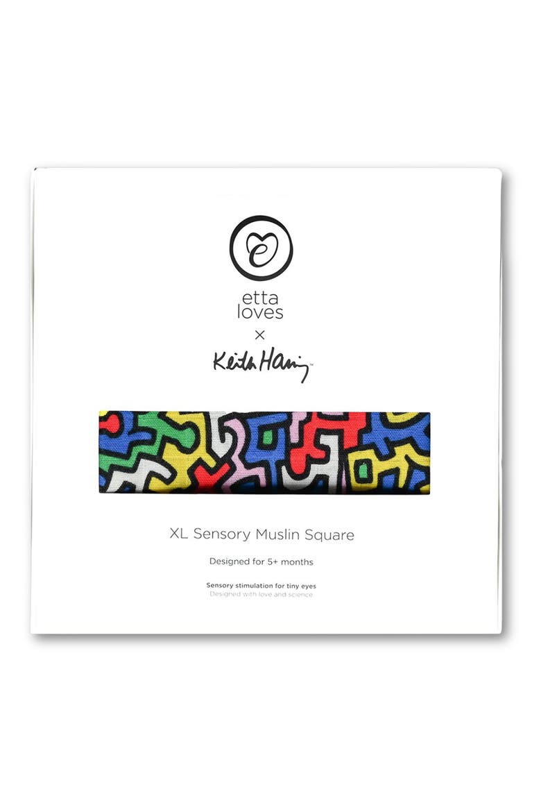 Kids' Keith Haring XL Muslin Blanket, Alternate, color, KH PRINT BRAZIL