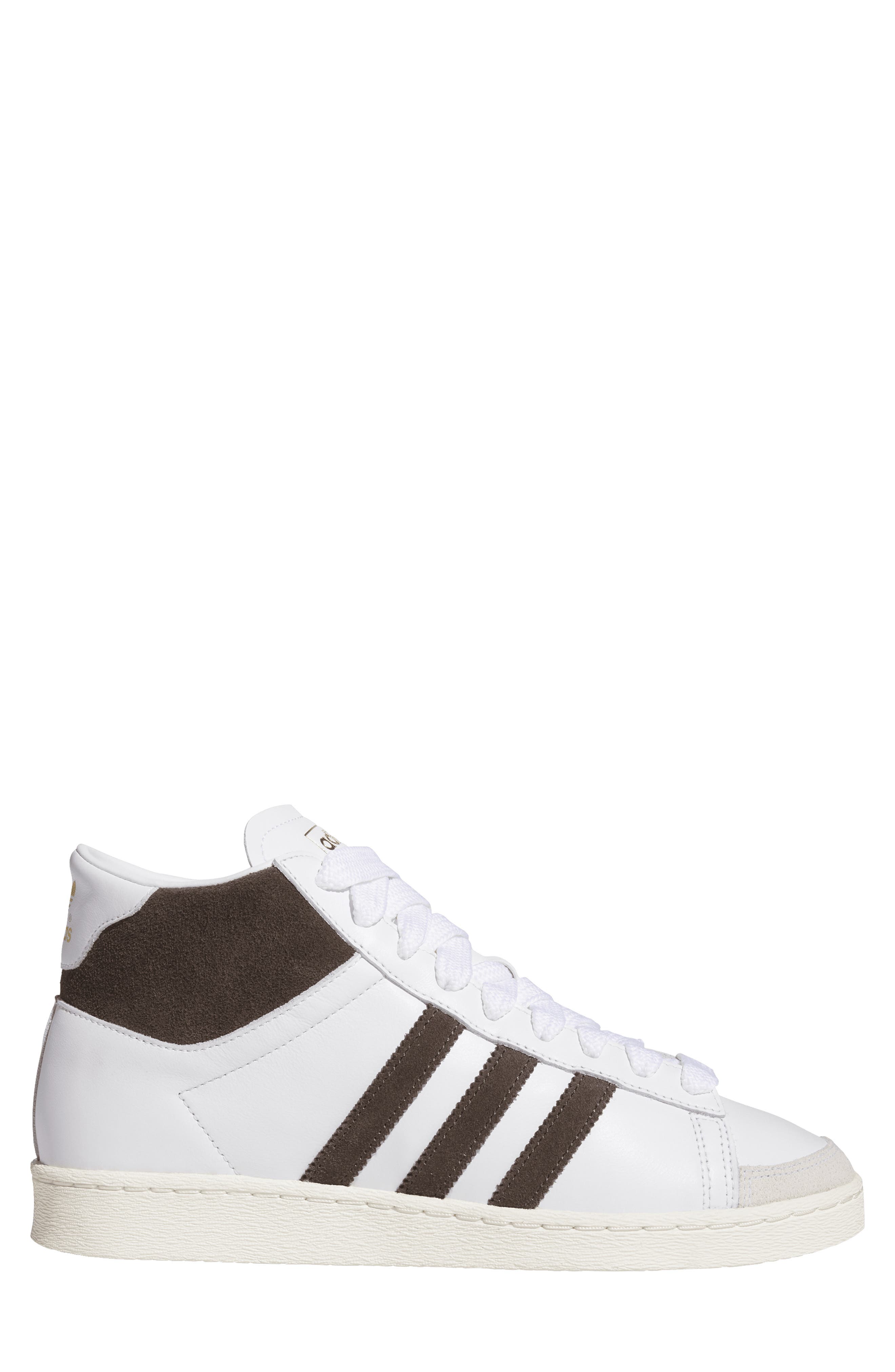 adidas Gender Inclusive Jabbar Hi Basketball Sneaker, Alternate, color, White/ Coffee/ Off White