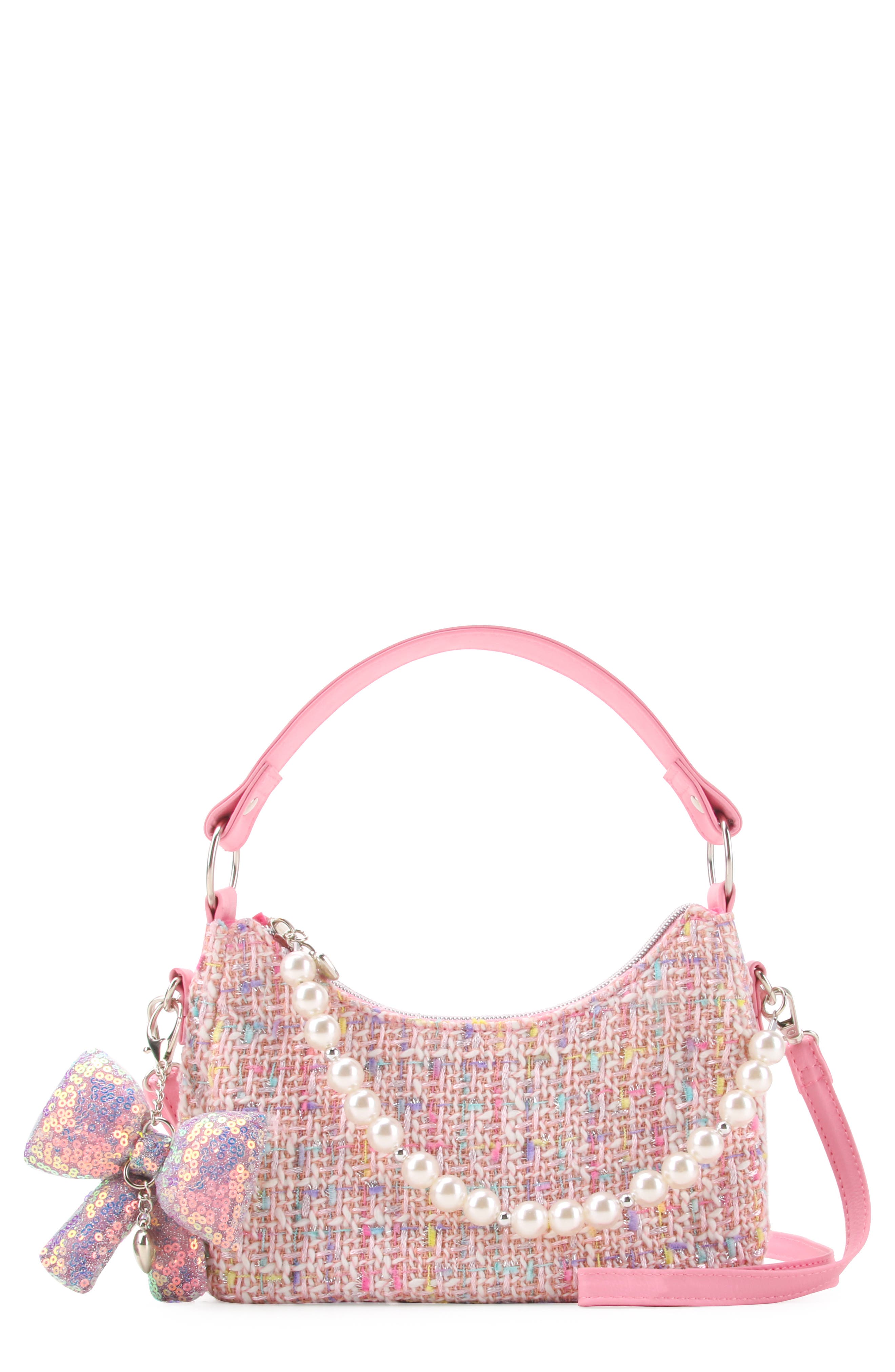 OMG Accessories Kids' Tweed Shoulder Bag, Main, color, 