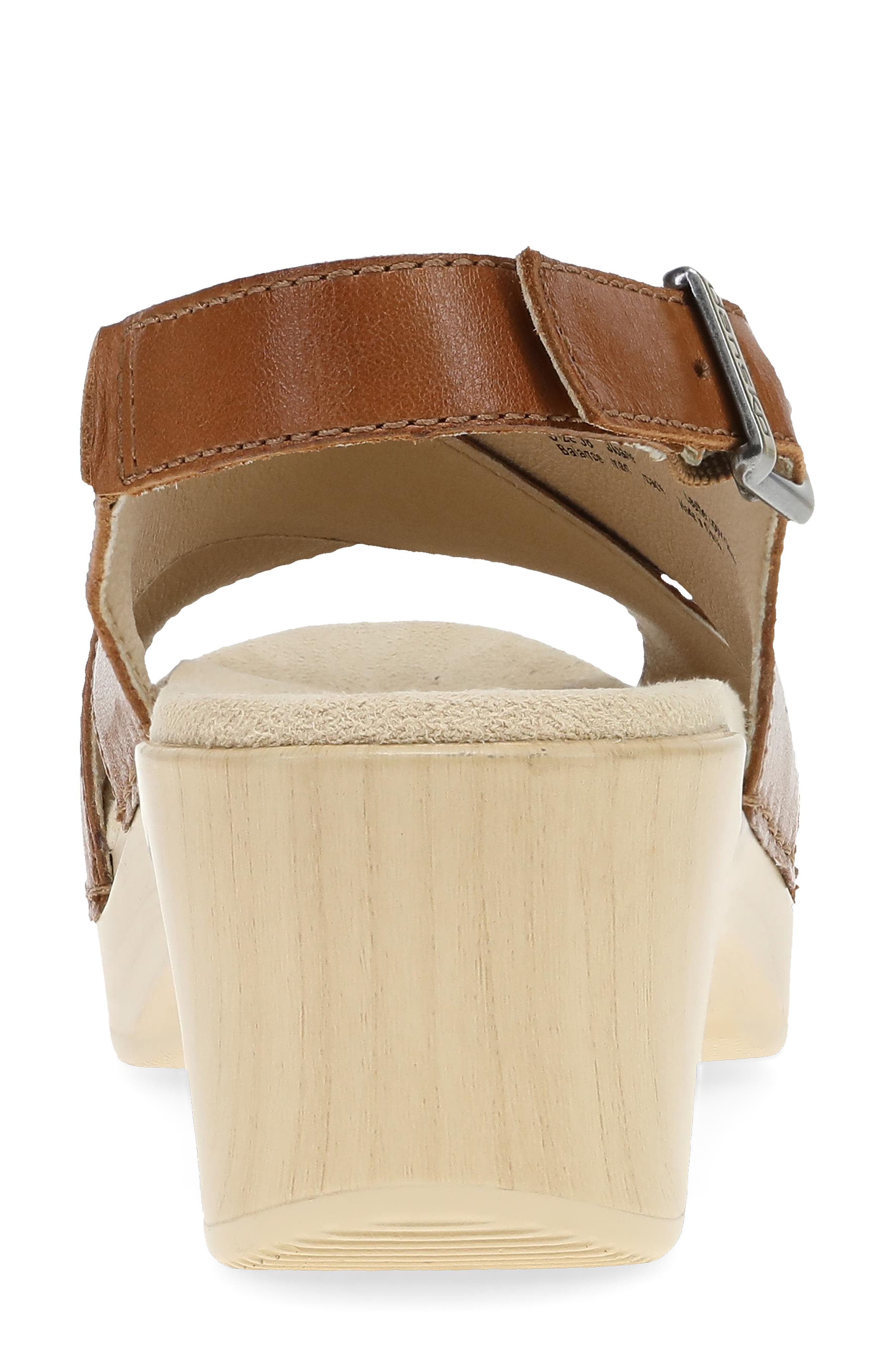 Dansko Sloane Slingback Platform Sandal, Alternate, color, Tan Calf