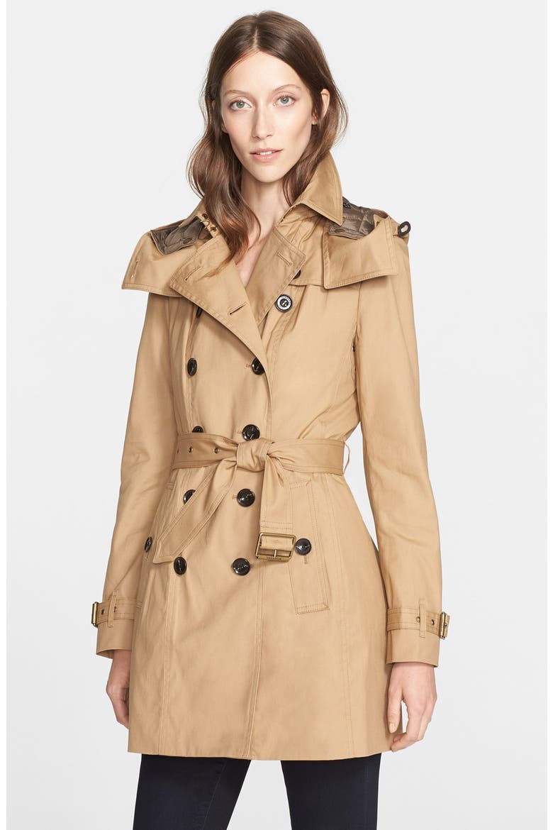 'Reymoore' Trench Coat with Detachable Hood & Liner, Main, color, LIGHT CAMEL