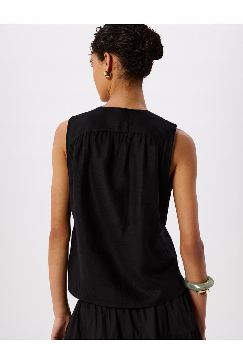 Laura Linen Tank, Alternate, color, Black