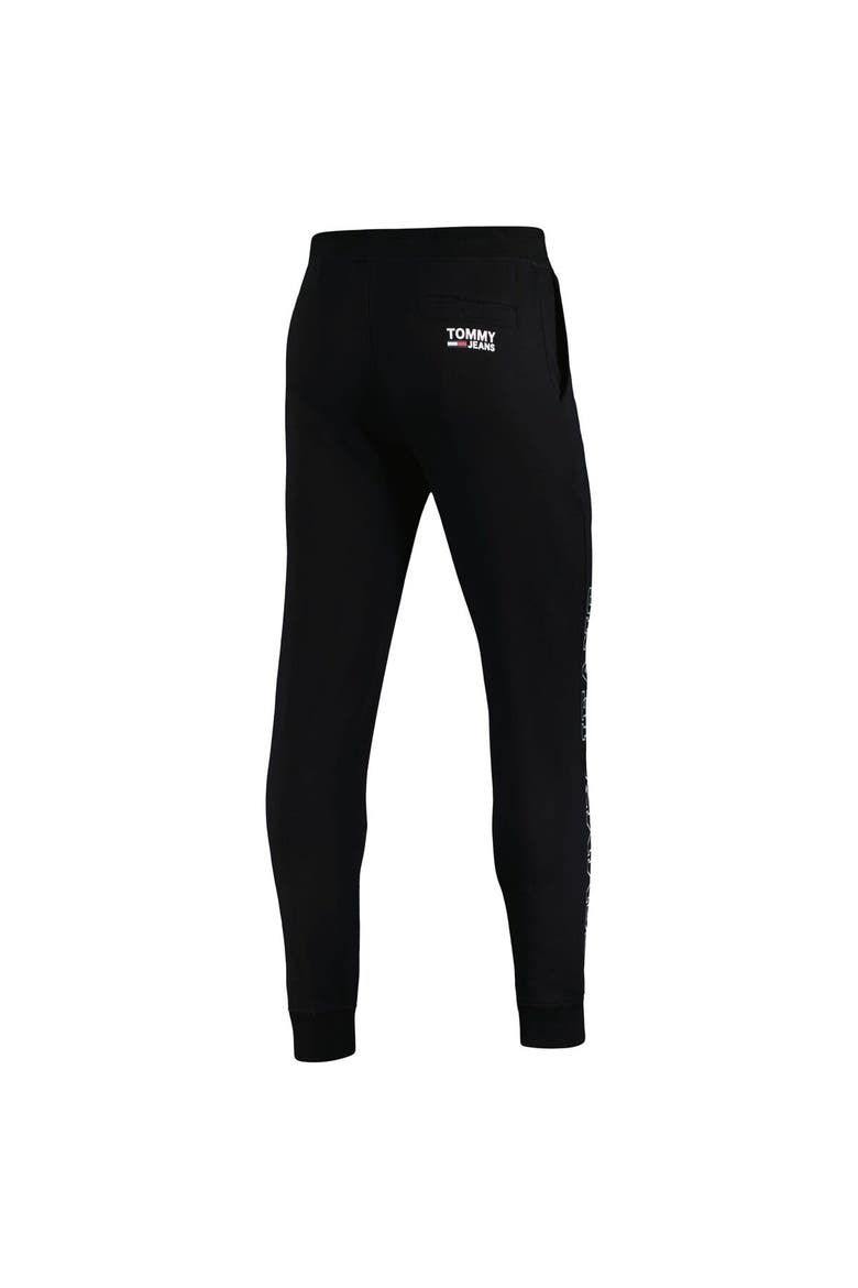 Men's Tommy Jeans Black Brooklyn Nets Carl Bi-Blend Fleece Jogger Pants, Alternate, color, Black