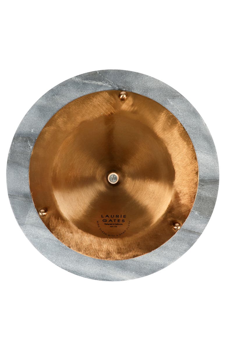 Laurie Gates California Designs Marble and Acacia Wood 2 Tier Server, Alternate, color, Grey And Brown