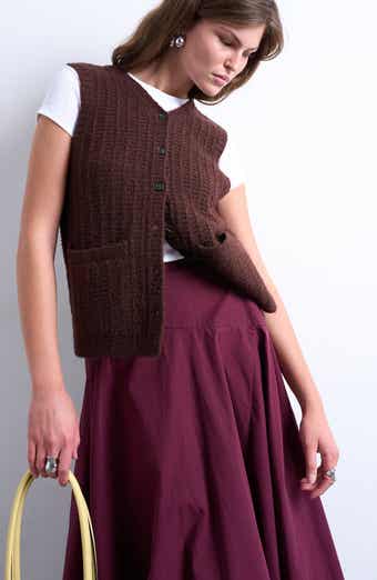 Topshop Stitchy Sweater Vest