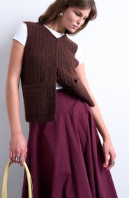 Topshop Stitchy Sweater Vest