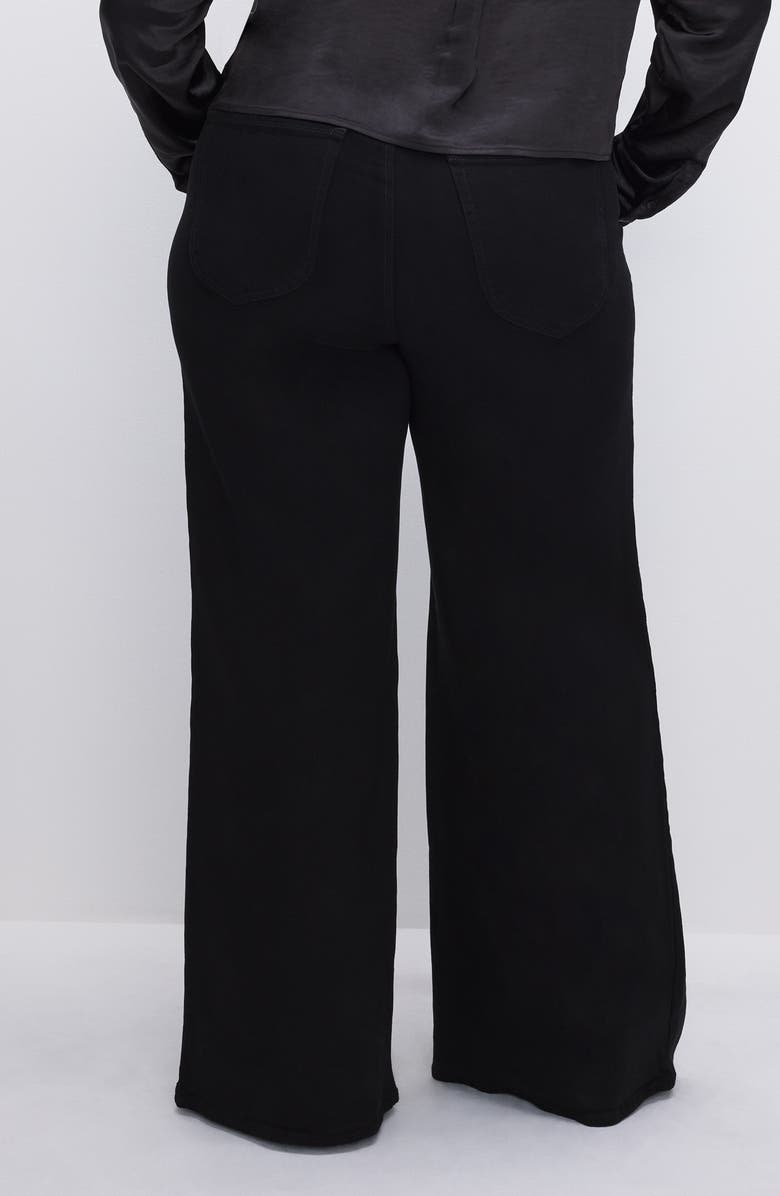 Good American SoftTech Good Waist High Waist Palazzo Jeans, Alternate, color, 