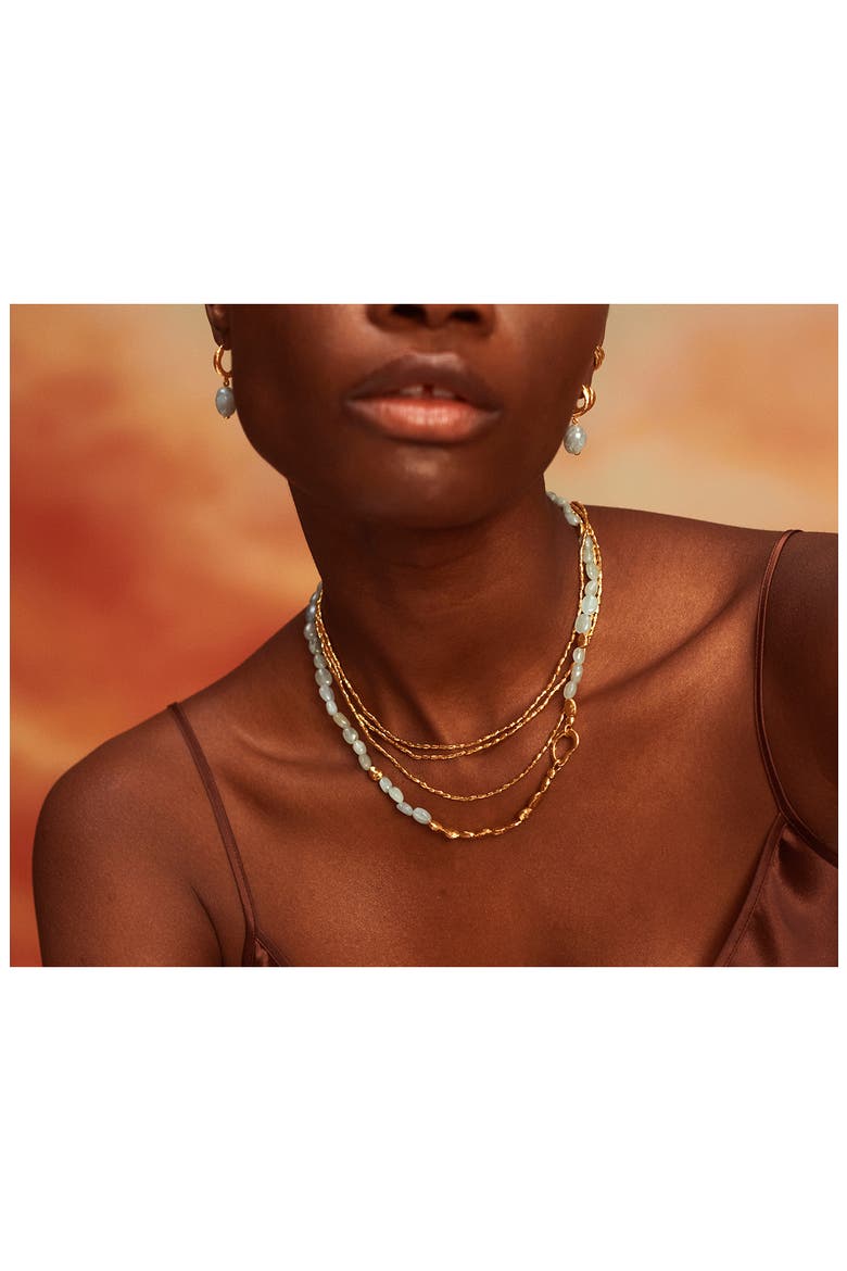 Rio Beaded Necklace, Alternate, color, YELLOW GOLD