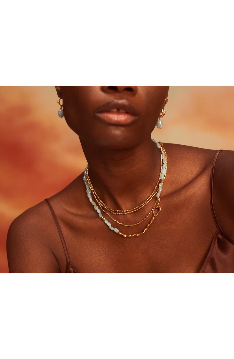 Monica Vinader Rio Beaded Necklace, Alternate, color, Yellow Gold