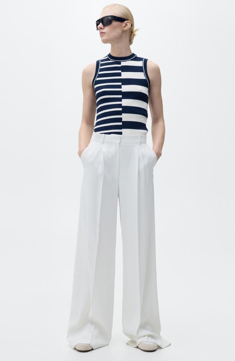 MANGO Stripe Sweater Tank, Alternate, color,