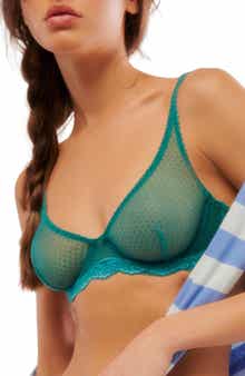 Free People Mid Week Dotted Mesh Underwire Bra
