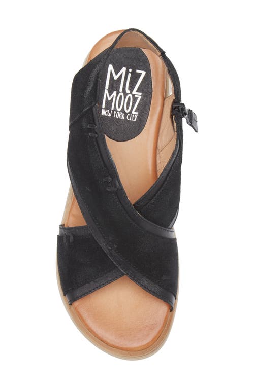 Miz Mooz Claudio Wedge Sandal In Black