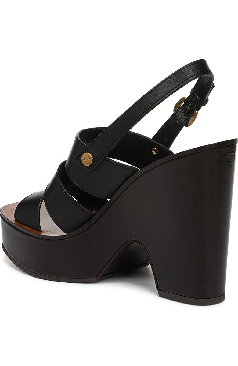Veronica Beard Peony Slingback Platform Sandal, Alternate, color, Black