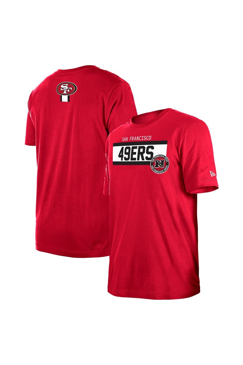 Men's New Era  Scarlet San Francisco 49ers 3rd Down High Density Print T-Shirt, Main, color, Scarlet