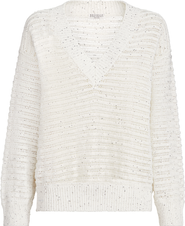 Brunello Cucinelli Sweater with openwork stripes