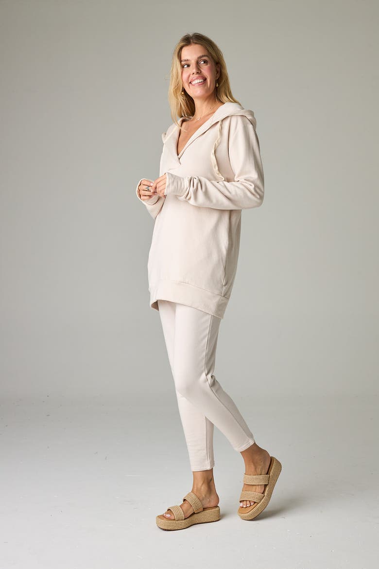 Serengeti Eco-Luxe Fleece Oversized Hoodie - Cloud-Soft Comfort, Alternate, color, Bone
