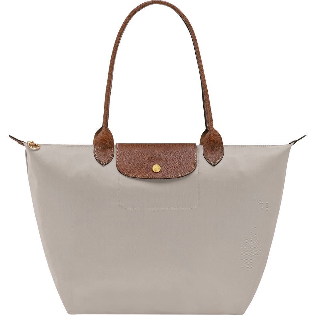 Longchamp Large Le Pliage Tote In Gray