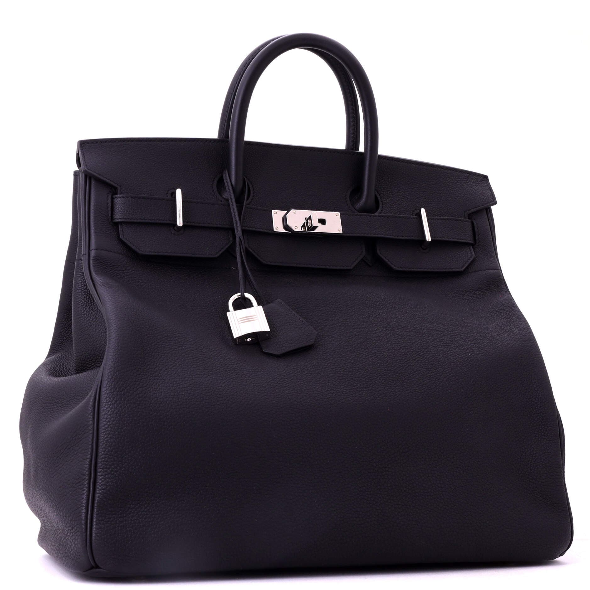 Pre-Owned Hermes HAC Birkin Bag Black Togo with Palladium Hardware 40, Alternate, color, Noir