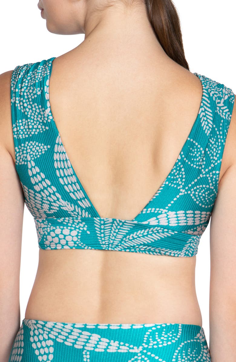 Robin Piccone Romy Lace-Up Bikini Top, Alternate, color,