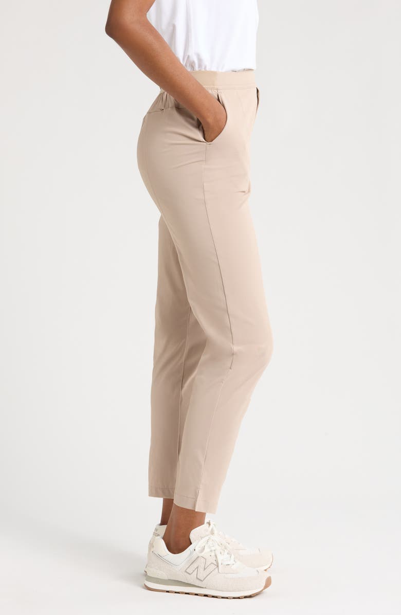 Zella Vantage High Waist Ankle Pants, Alternate, color, Tan Thread