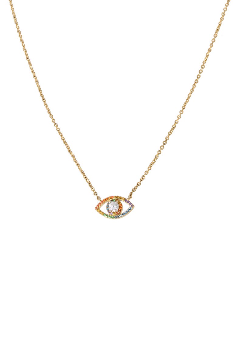 Evil Eye Pendant Necklace, Main, color, MULTI