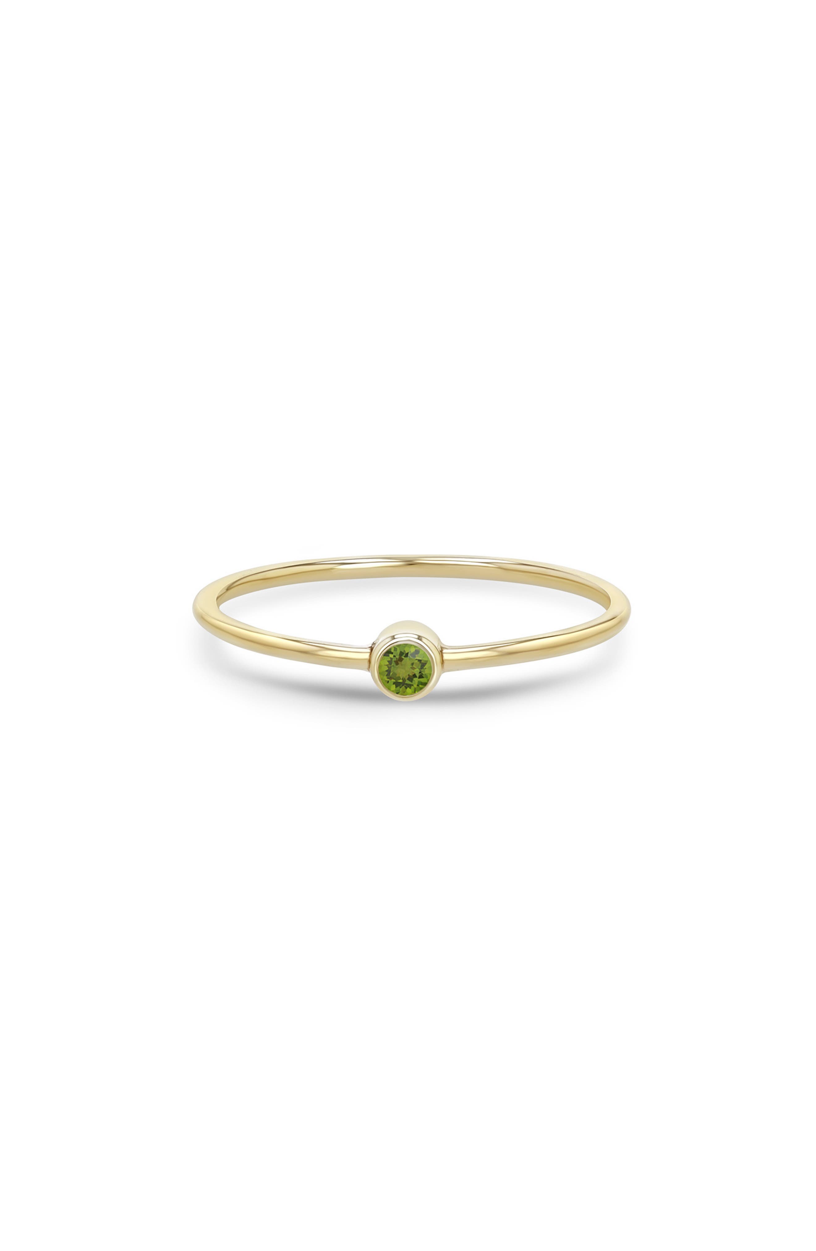 Zoë Chicco Opal Stacking Ring In Gold