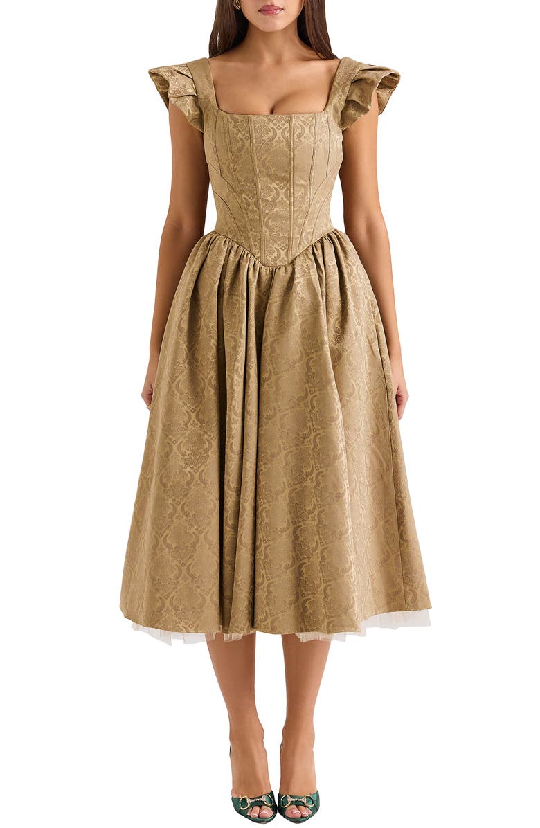 HOUSE OF CB Alessandra Corset Cocktail Minidress, Main, color, 