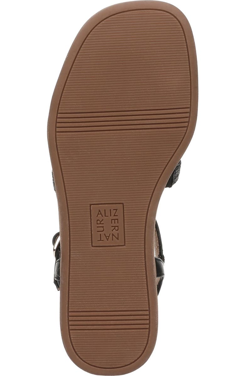 Naturalizer Julia Sandal, Alternate, color, Black Faux Raffia