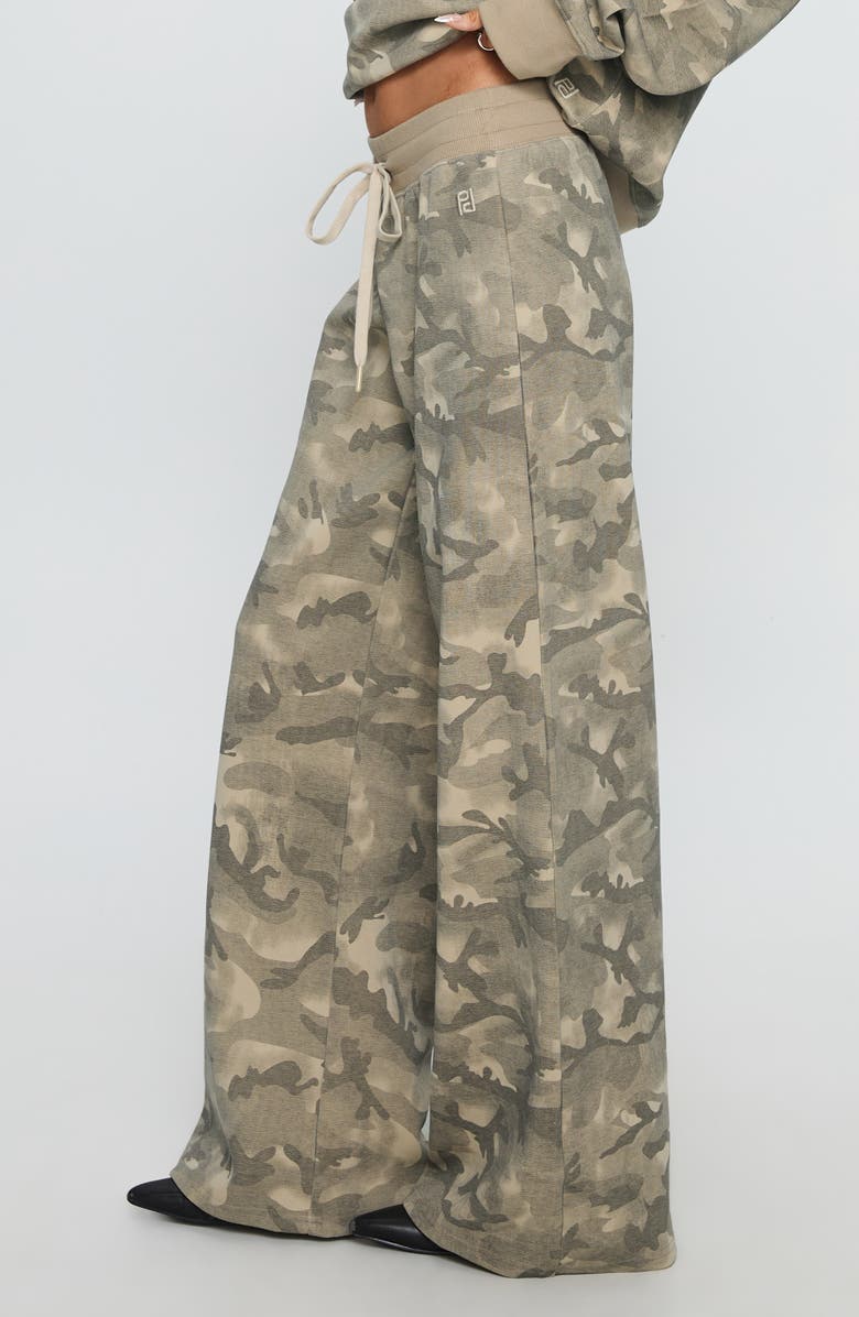 Princess Polly Dodie Wide Leg Camo Pants, Alternate, color, Camo