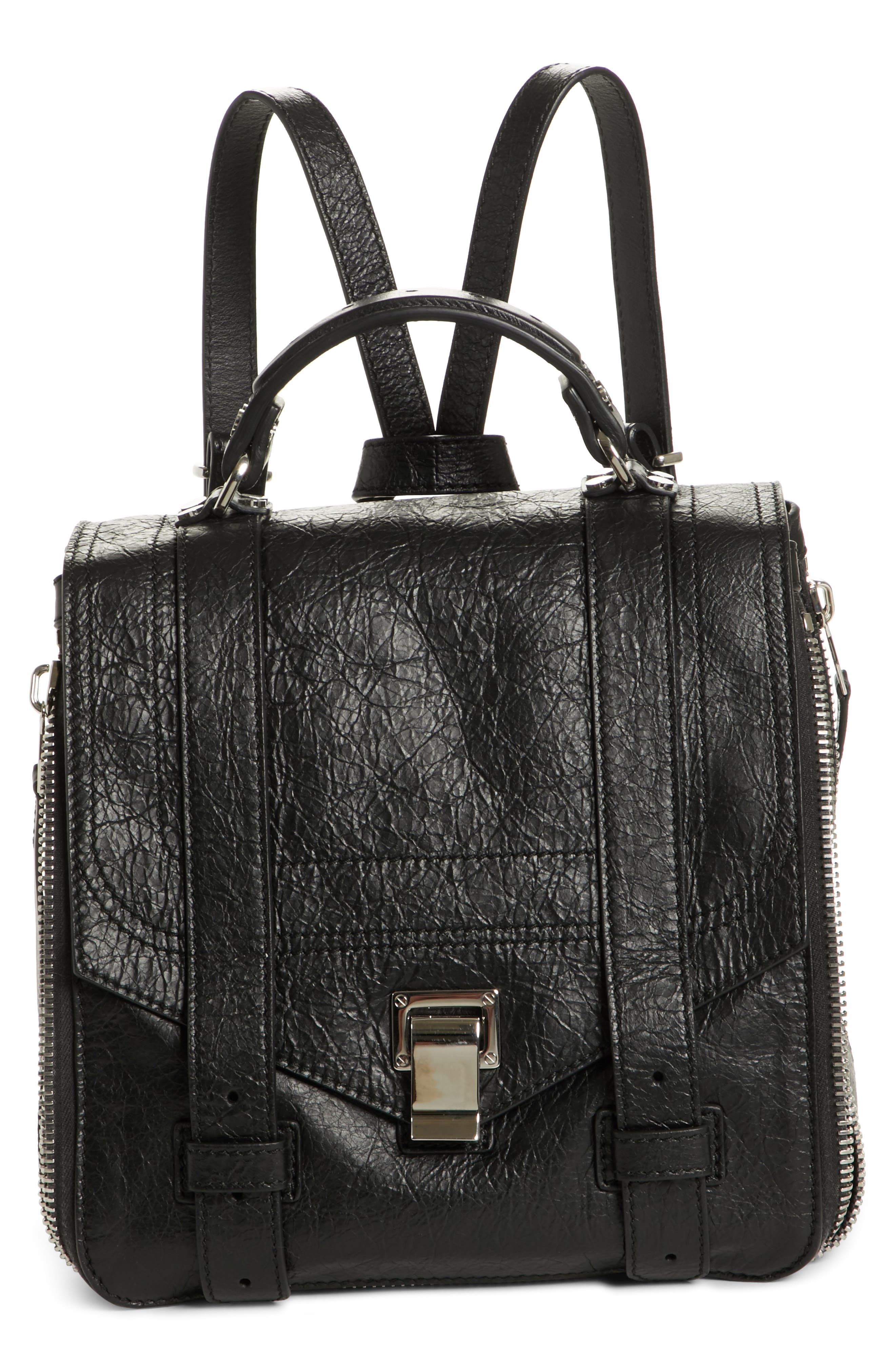 Proenza Schouler PS1 Leather Convertible Backpack, Main, color, 