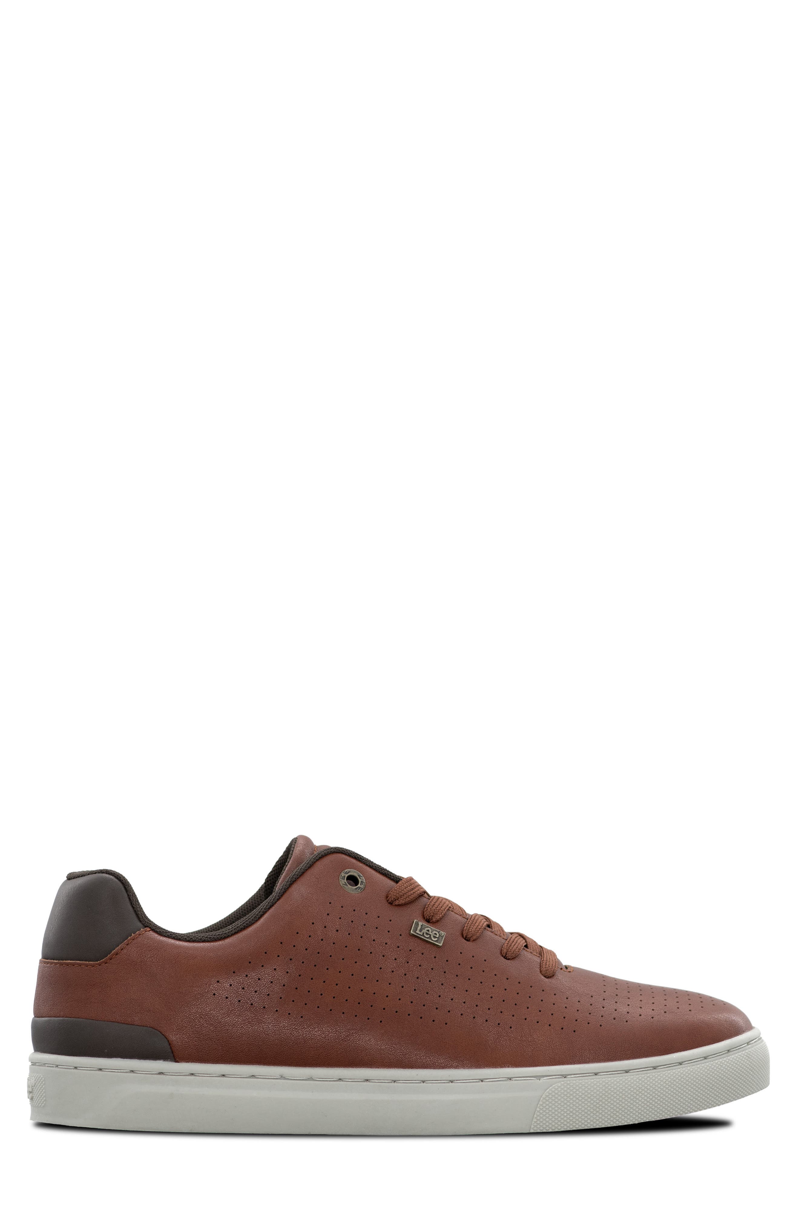 Lennon Faux Leather Sneaker, Alternate, color, RUSTIC TAN/ ESPRESSO/ PUTTY