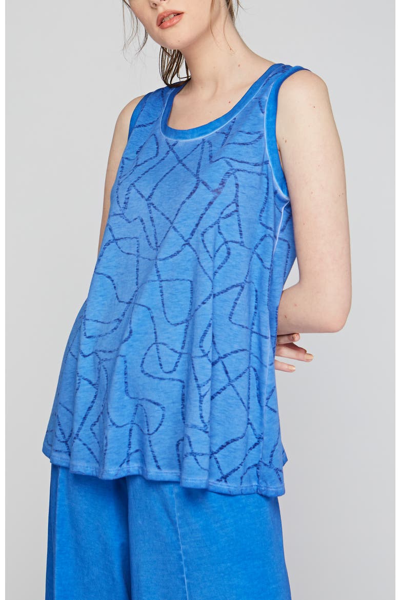 Ryder Devore Cotton Jersey Top, Main, color, Blue