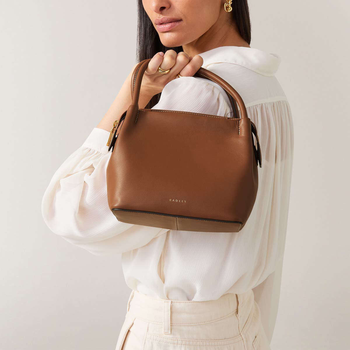 Ivydale Road Small Ziptop Crossbody, Alternate, color, SADDLE