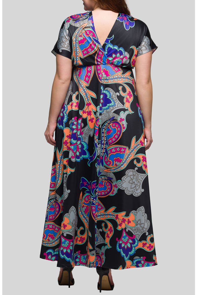 Paisley Knit Maxi Dress, Alternate, color, BLACK MULTI