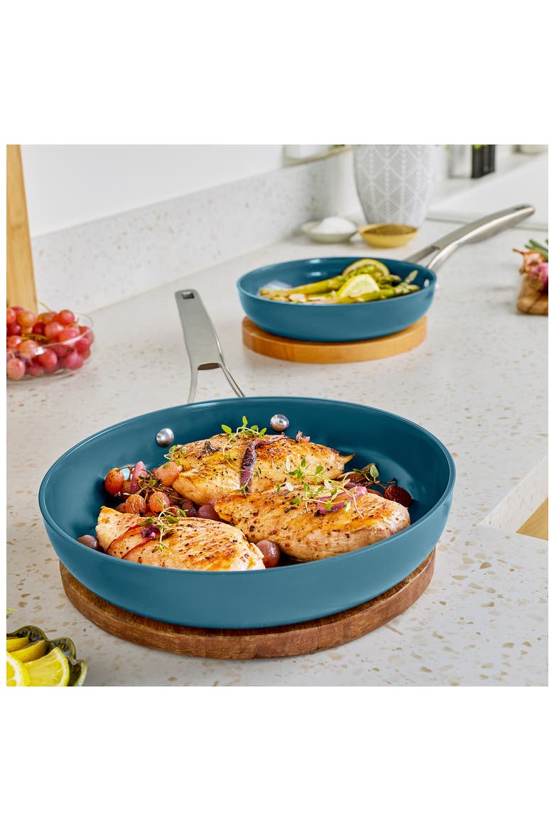 Premier Ceramic Nonstick 8-Piece Cookware Set, Alternate, color, ALUMINUM/ STAINLESS STEEL