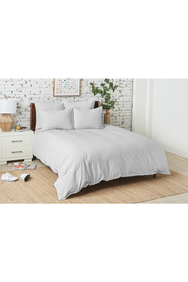 Tate Boulder Queen Duvet Cover, Main, color, Gray