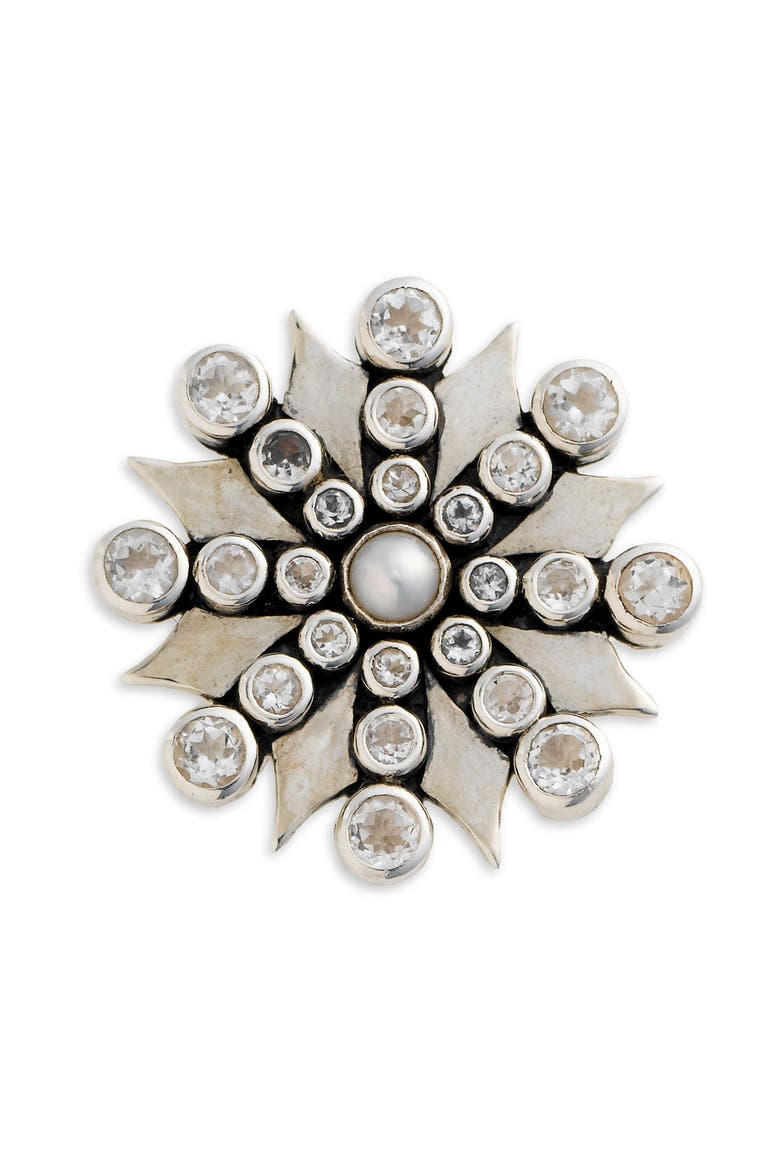 'Highlands' Slider Charm, Main, color, SNOWFLAKE