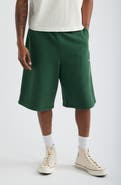 Elwood Pleated Baggy Organic Cotton Graphic Sweat Shorts