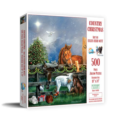 Country Christmas 500 piece Jigsaw Puzzle for Adults