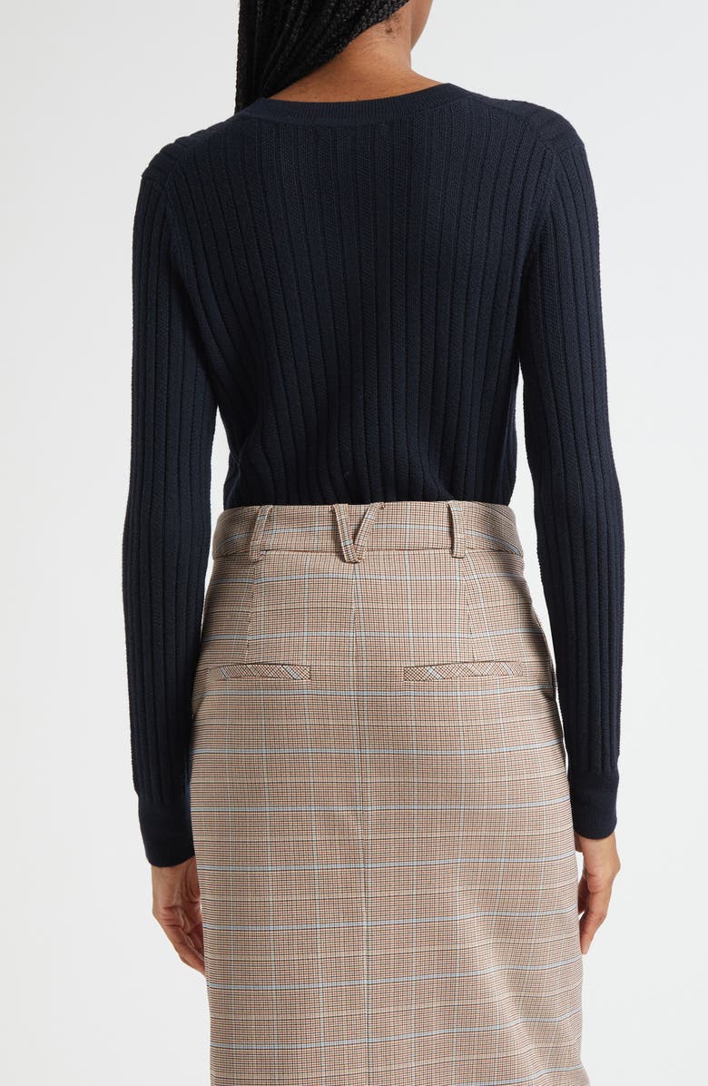 Veronica Beard Cheval Merino Wool Crewneck Sweater, Alternate, color,