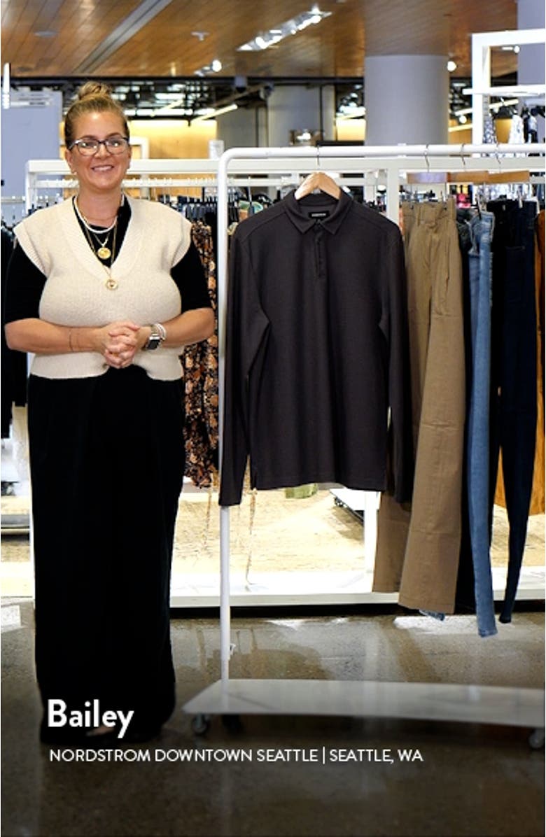 Texture Knit Long Sleeve Polo, sales video thumbnail