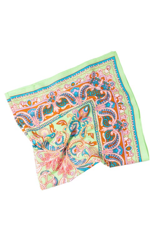 Saachi Oversized Paisley Scarf In Pastel Green