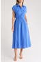 Drawcord Waist Midi Shirtdress