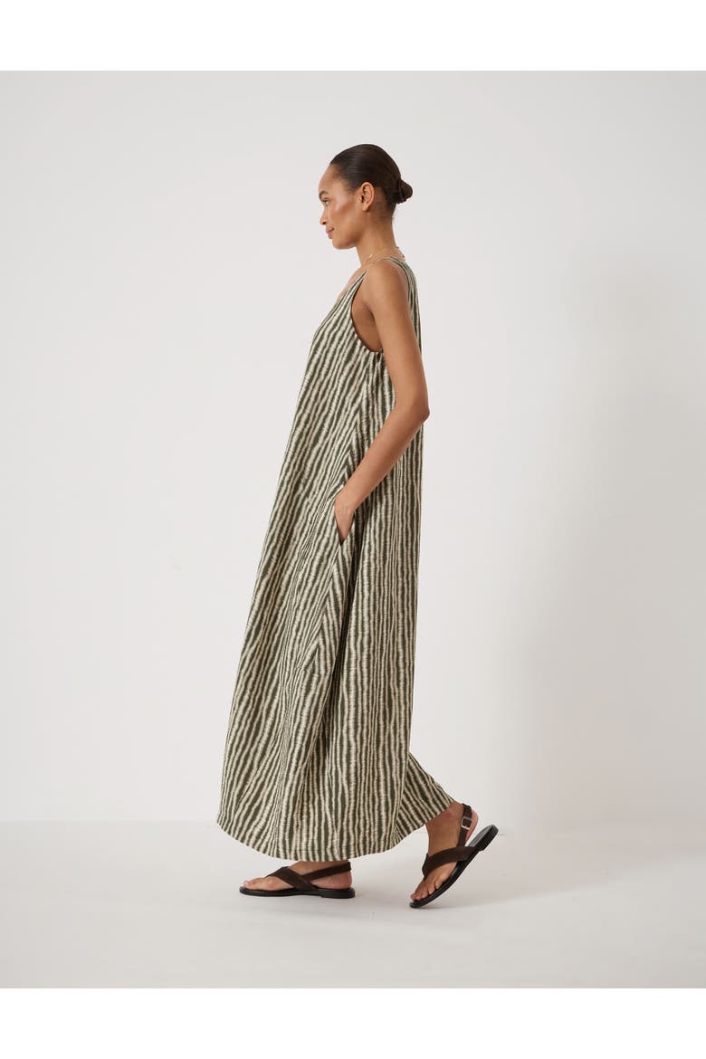 Liddie Air Flow Barrel Tank Dress, Alternate, color, Blurred Lines Green