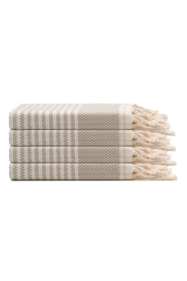 Zipper Turkish Cotton Hand & Kitchen Towel Bundle, Main, color, Sand