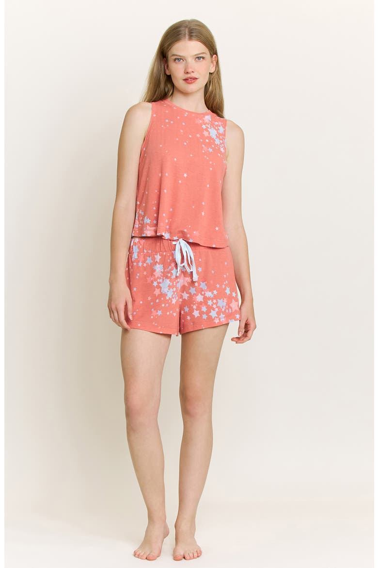 Star Seeker Short Pajamas, Alternate, color, CORAL BLUSH STARS