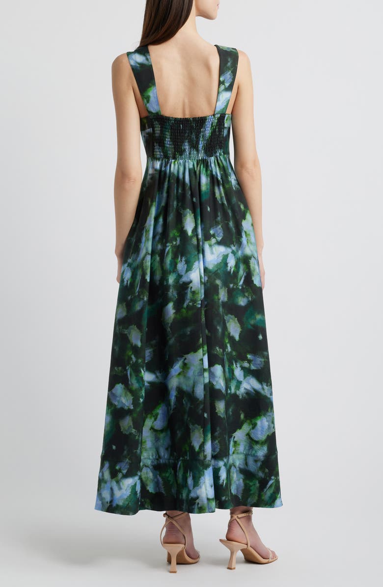 Chelsea28 Pleated Maxi Sundress, Alternate, color, Blue Aura Dye